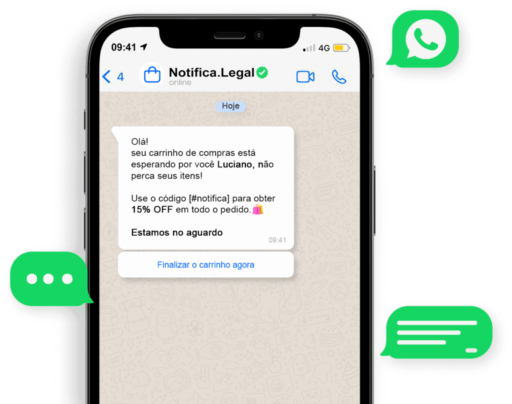 lembretes de compra com notifica.legal