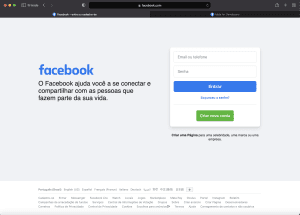 Site do Facebook