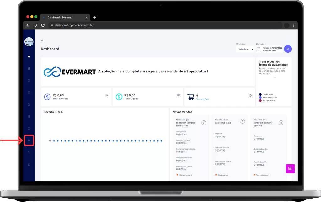 Plataforma Evermart - Configuração Passo 01