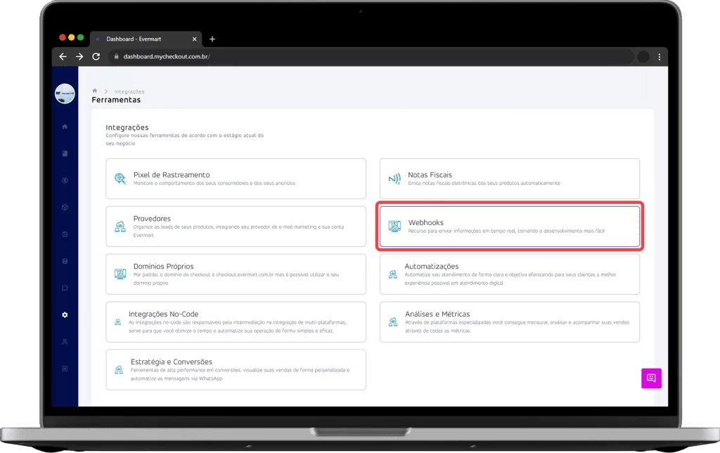 Plataforma Evermart - Configuração Passo 02