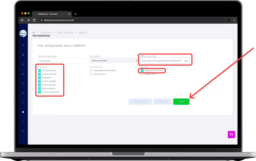 Plataforma Evermart - Configuração Passo 04