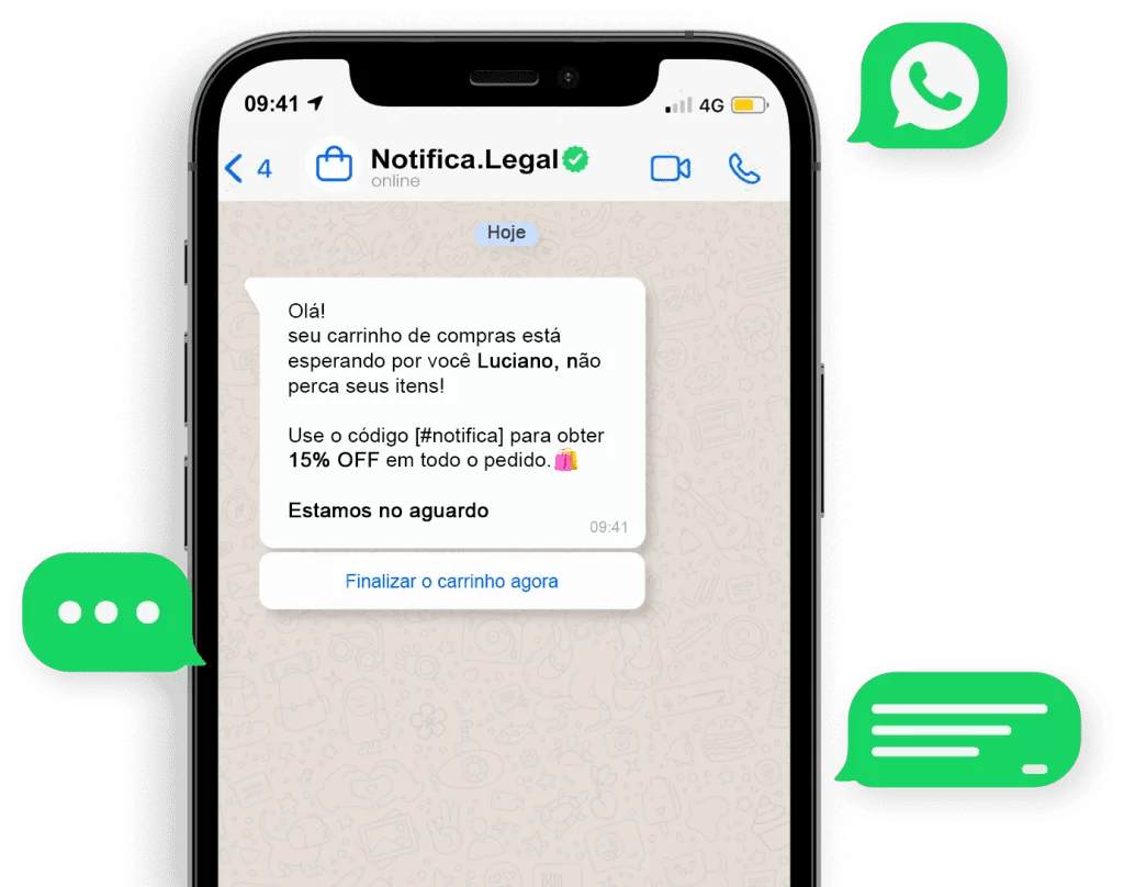lembretes de compra com notifica.legal